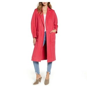 Leith Berry Pink / Red Lightweight Coat